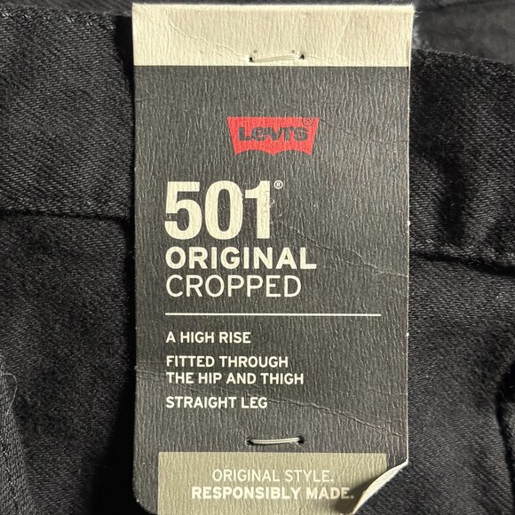 Levi's Premium 501® Original Cropped Women's Jeans | Black Sprout | 26 x 28 - Picture 5 of 7